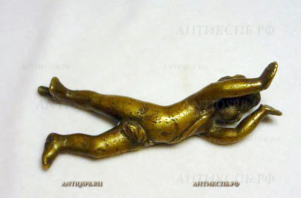 Бронзовый декоративный элемент "Путти". ХIХ век. №14179